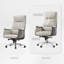 Ensemble de 3 chaises de bureau en cuir