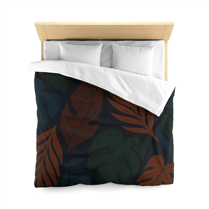 Microfiber Duvet Cover Boho Style, Design 65, Queen Duvet Cover, White
