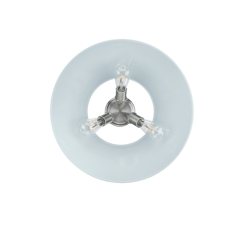 Weatherford Flush Mount, Pewter, Dusky Blue