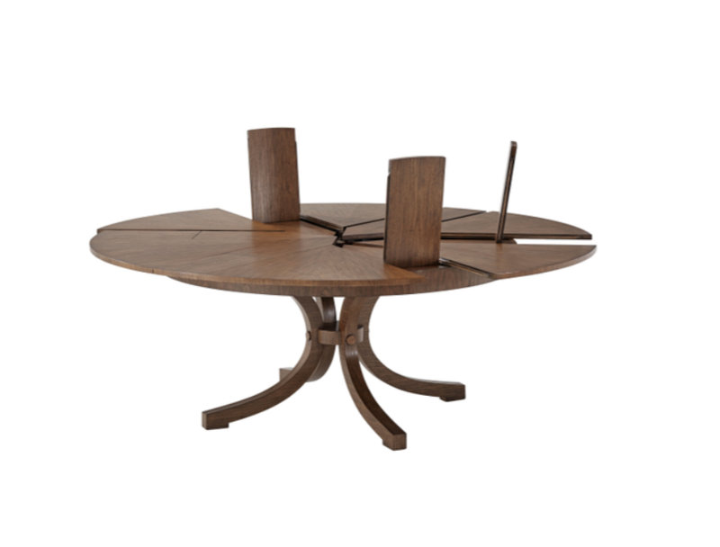 NoDa Extendable Mahogany Round Dining Table
