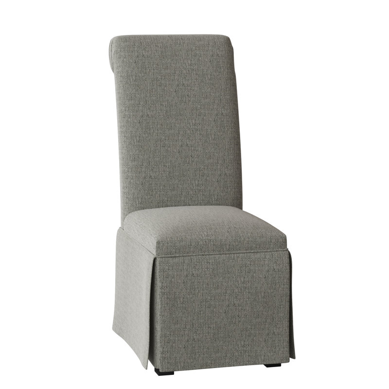 Susanna 20.25'' H Upholstered Side Chair, Black Satin, Gray