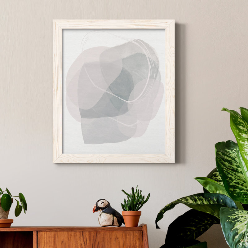 River Jewels I - Peinture sur toile encadrée, H 20 po x l 17 po x P 1,5 po, Cadre blanc