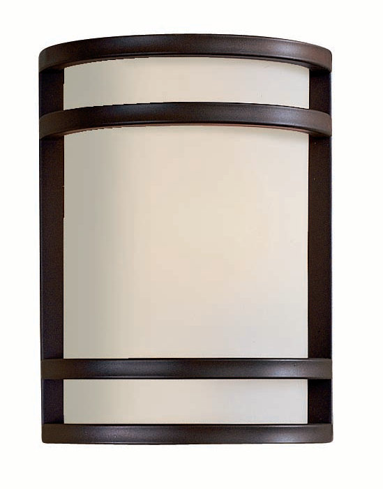 Luminaire à cloison d'extérieur H 9,5 po Janicki, Non, Bronze huilé