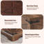Table basse carrée relevable de 91 cm de large, de style campagnard, en bois, avec rangement dissimulé, marron-924012556