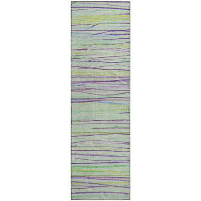 Premium Machine Washable Harjo AMF1603 Stripes Rug