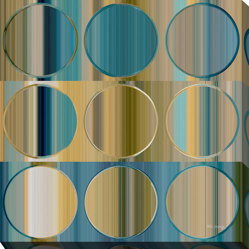 « cercles et carrés 48 », impression, H 24 po x l 24 po x P 1,5 po, Toile tendue