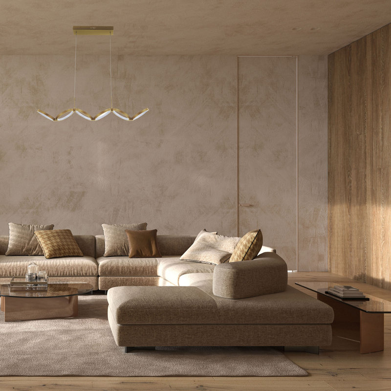 Faheemah 1 - Light LED Single Pendant, Aged Brass