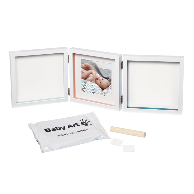 Wood Embossed Picture Frame with Mat, White