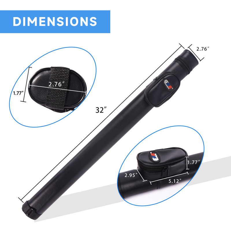 Étui de billard rigide 1x1 Deluxe, Noir