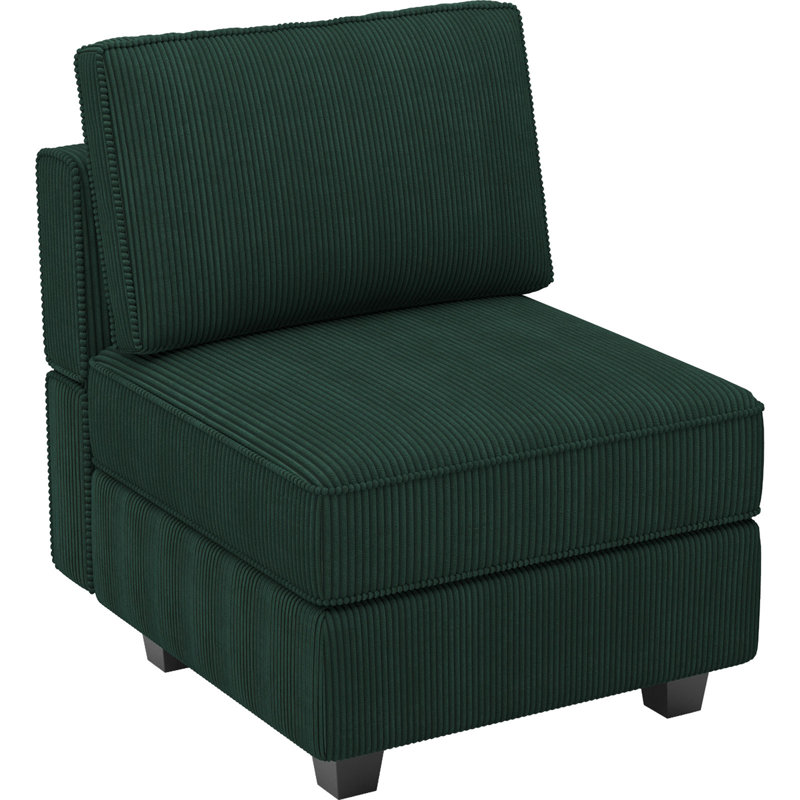 Nakash 26.4'' Wide Upholstered Armless Chair with Pillow Back, Storage Single Chair Module Part For Sectional Sofa