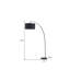 Lampe sur pied arquée noire 86 "avec abat-jour tambour noir 86"