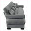 Canapé modulaire surdimensionné en velours avec assise profonde pour salon | Gris anthracite | Velours