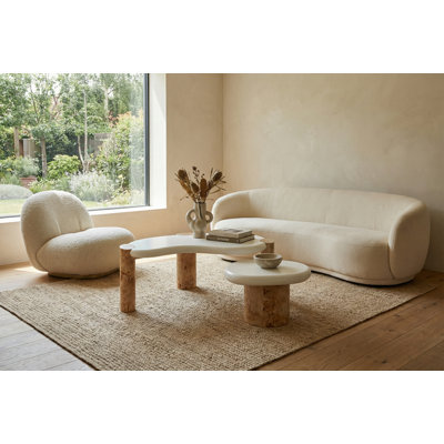 Sasso Aspen Burl Nest Coffee Table Set by Corrigan Studio