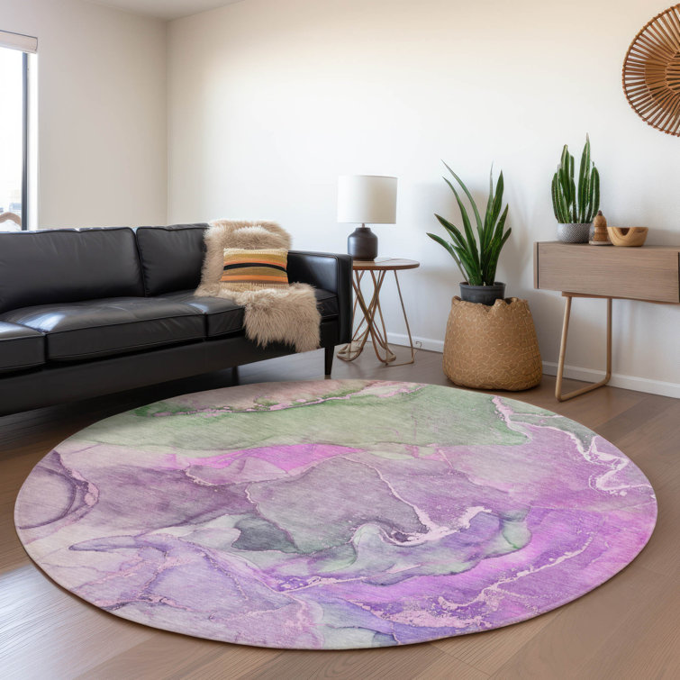 Premium Machine Washable Cerrito AMF500 Purple Rug