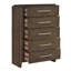 Mobilier de chambre classique classique contemporain à finition noyer foncé 1pc