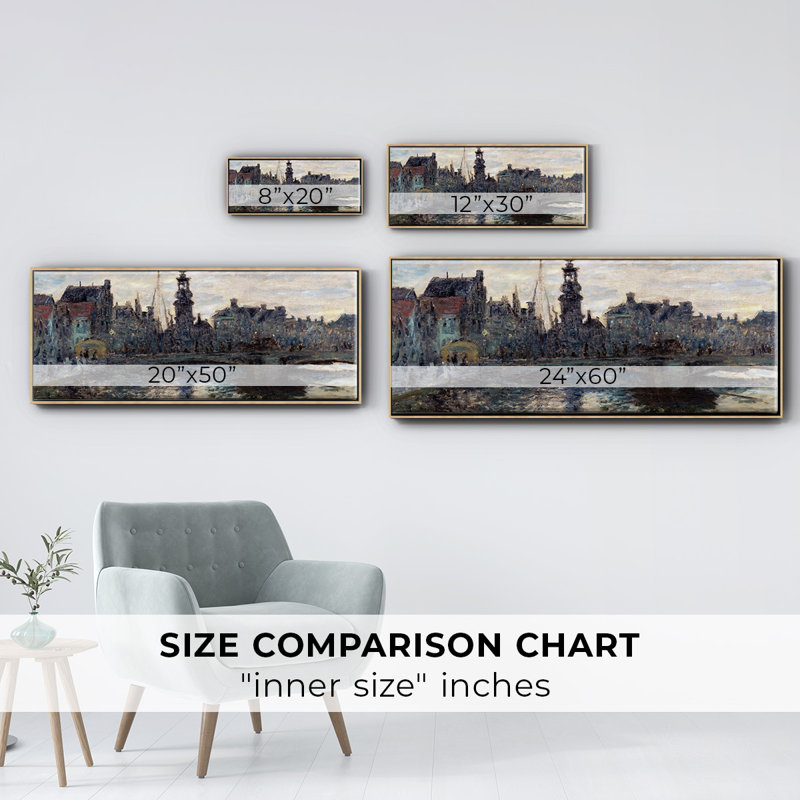 The Bridge in Amsterdam, 1874 - Framed Canvas