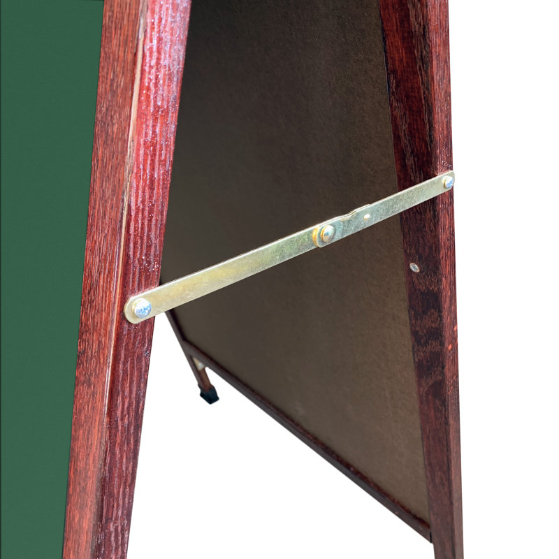 Tableau noir en position libre A-Frame Sidewalk, H 3 pi 6 po x l 1 pi 6 po, Teinture cerisier