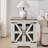 Farmhouse End Table with Charging Station - Nightstand with 2 Outlets & 2 USB Ports - Vintage Industrial Side Table-1131583839-1133463442