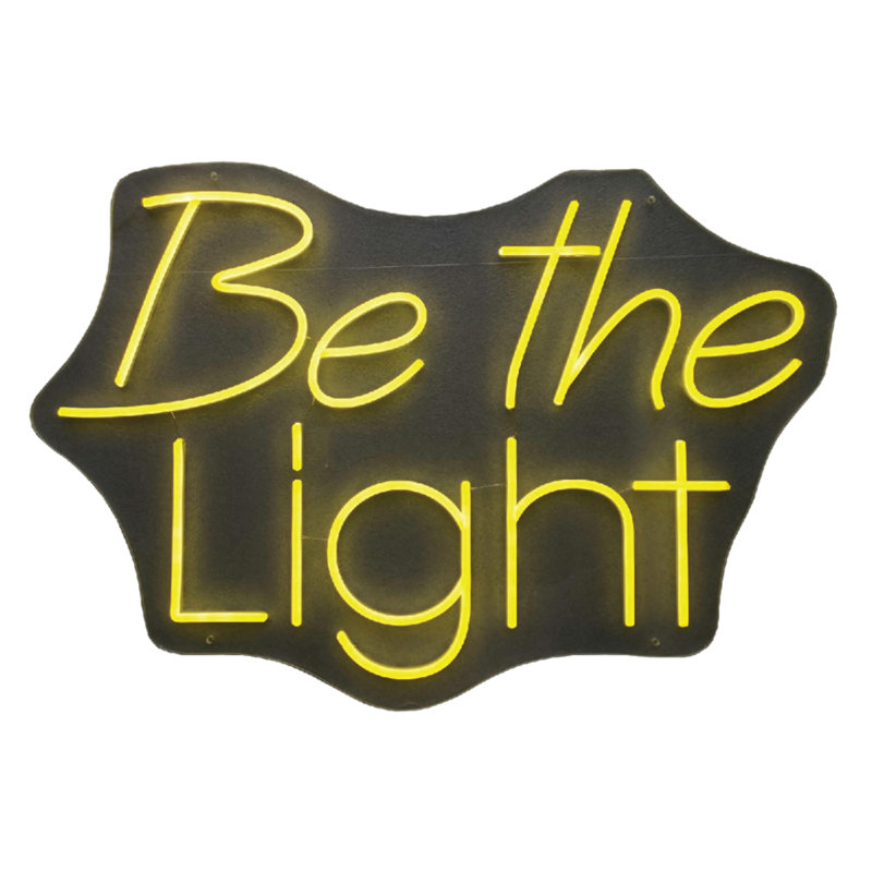 Enseigne néon Be the Light - 28 po x 19 po