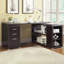 Bureau d'ordinateur en L à 3 tiroirs Cappuccino-1262532871