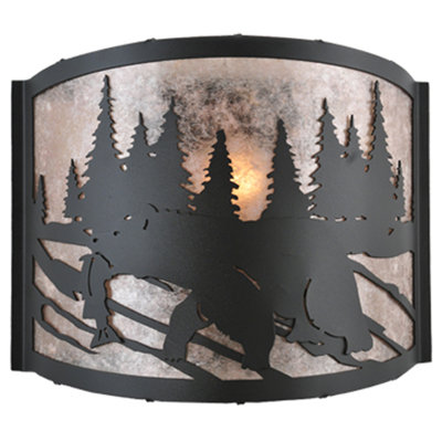Rustic Lodge Flush Mounted Sconce