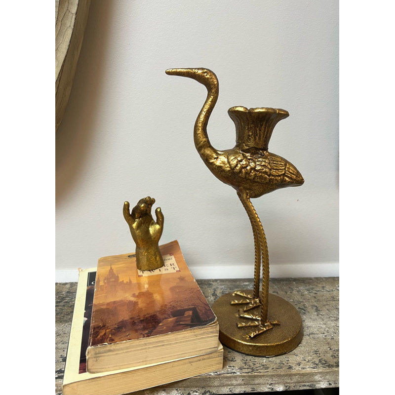 Elegant Crane-Shaped Taper Holder