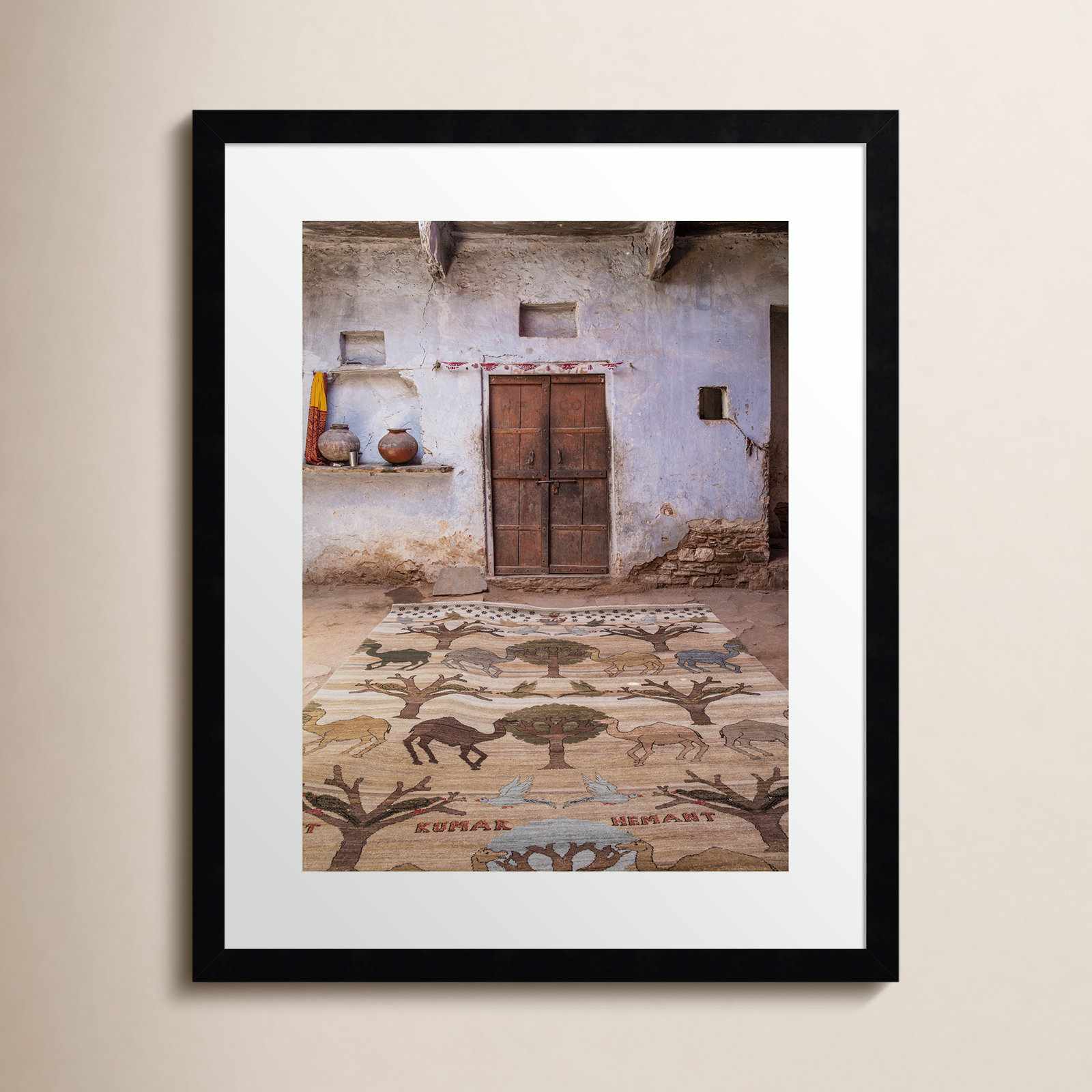 Daisey "Magic Carpet" Print, Black Framed, 21" H x 17" W