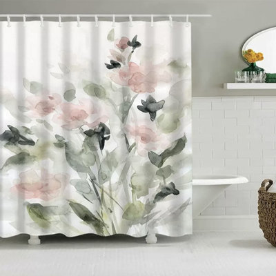 Rideau de douche avec crochets inclus