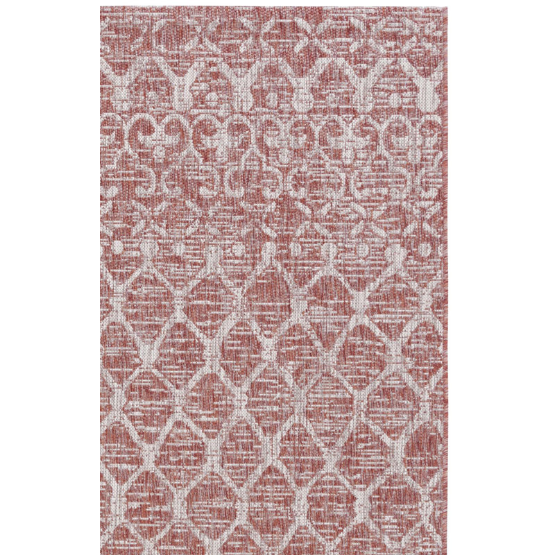 Tapis d'intérieur / extérieur à motif géométrique Courtyard Performance, Rectangle 5 pi 3 po x 7 pi 7 po