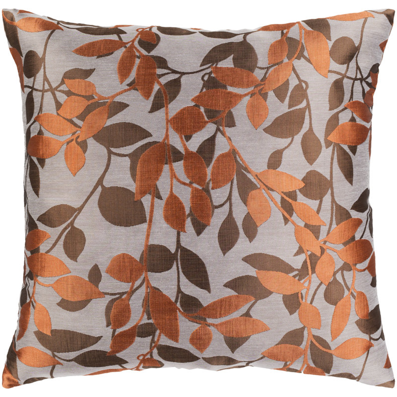 Wind Chime Taupe Transitional Throw Pillow, 18" x 18", Pillow Cover
