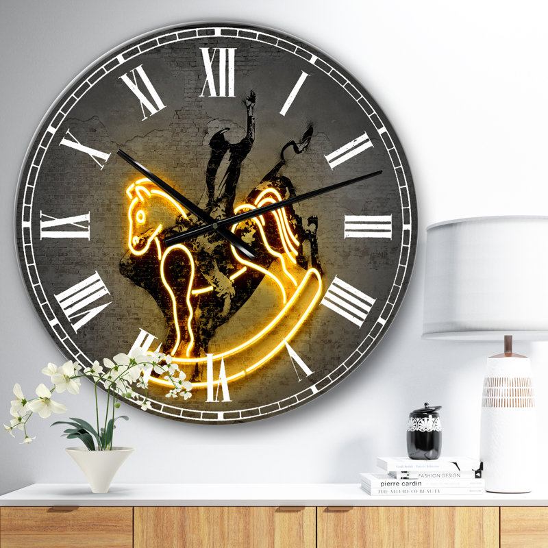 Horloge murale Neon Rodeo, Surdimensionné