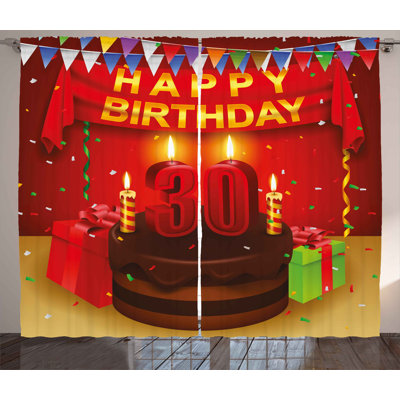 Polyester Semi Sheer Curtain Pair