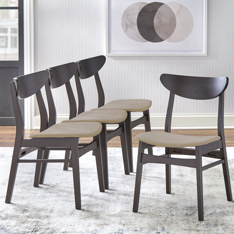 Chaise d'appoint rembourrée Azevedo espresso