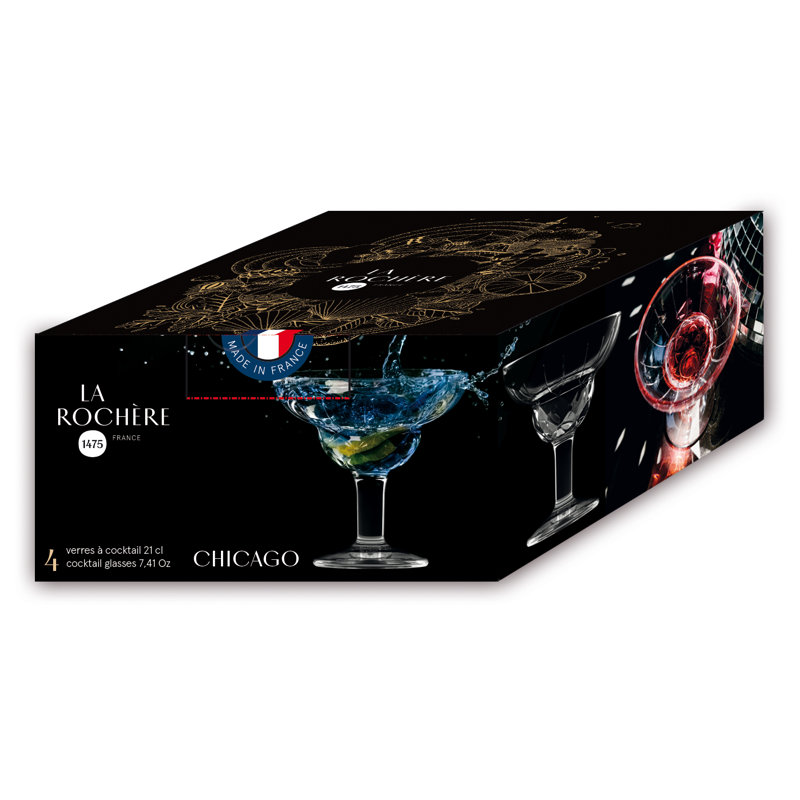 La Rochere 7 Oz Chicago Cocktail Glass, Set Of 6