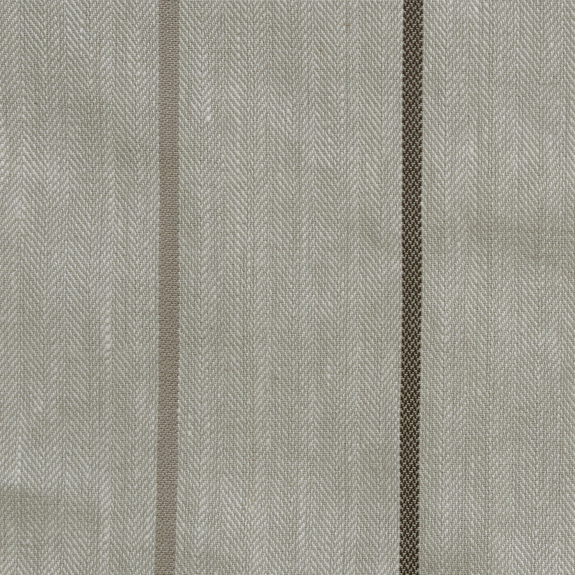 96" Rod Pocket/Back Tab Double Lining Herringbone Linen Natural - Stripe, 50" W x 96" L, Rod Pocket, Double