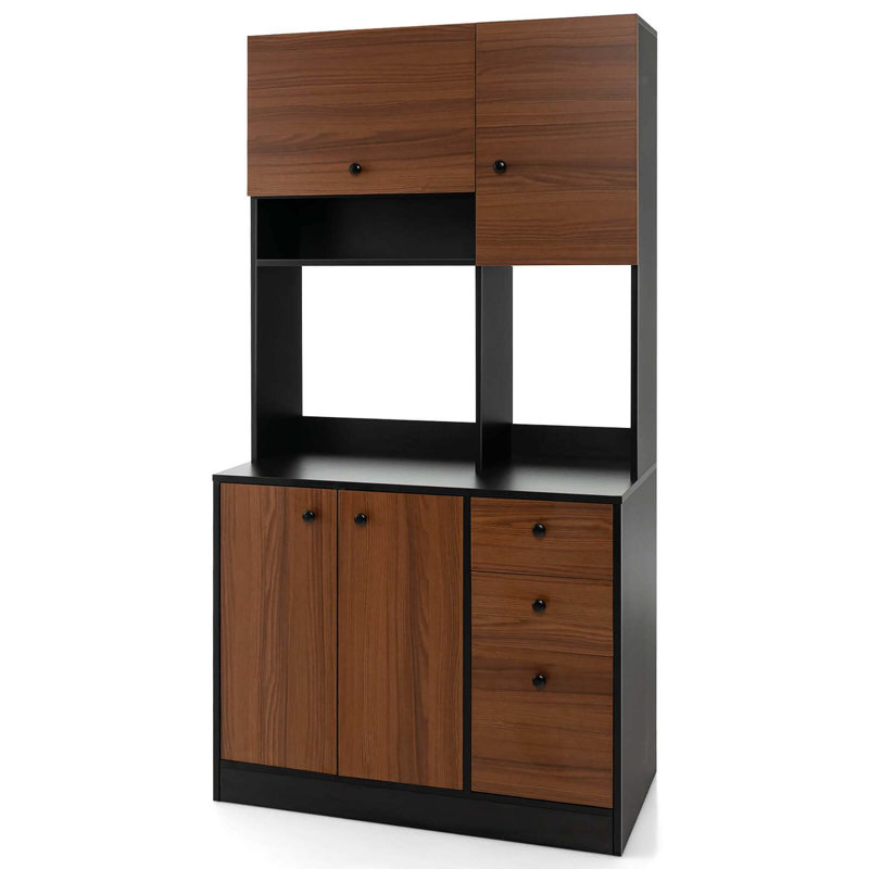 Armoire de rangement autoportante 4 portes Ebern Designs