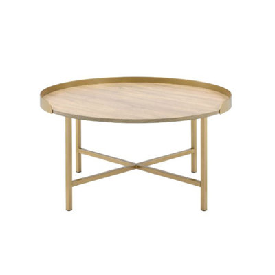 Tray Style Top Round Coffee Table