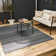 Rainbow Collection Outdoor Rug Striped Design in Dark Grey