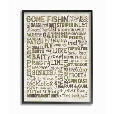 «Fishing limites and phrases sports» par Erica Billups - reproduction d'art textuel