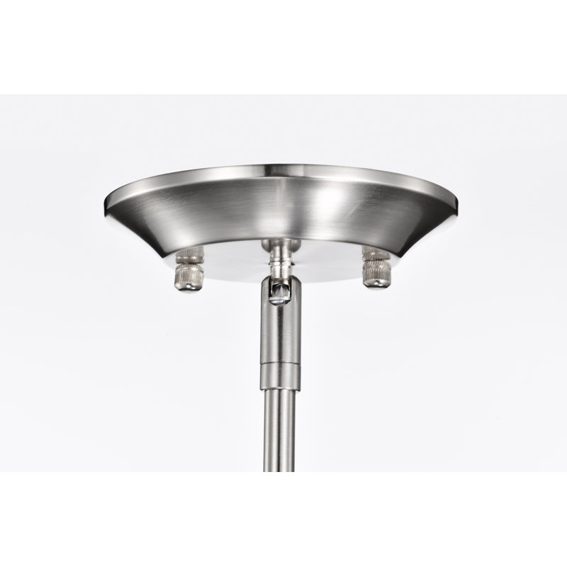 Luminaire suspendu conique à 1 lumière June, Nickel brossé, H 11,5 po x l 8 po x P 8 po