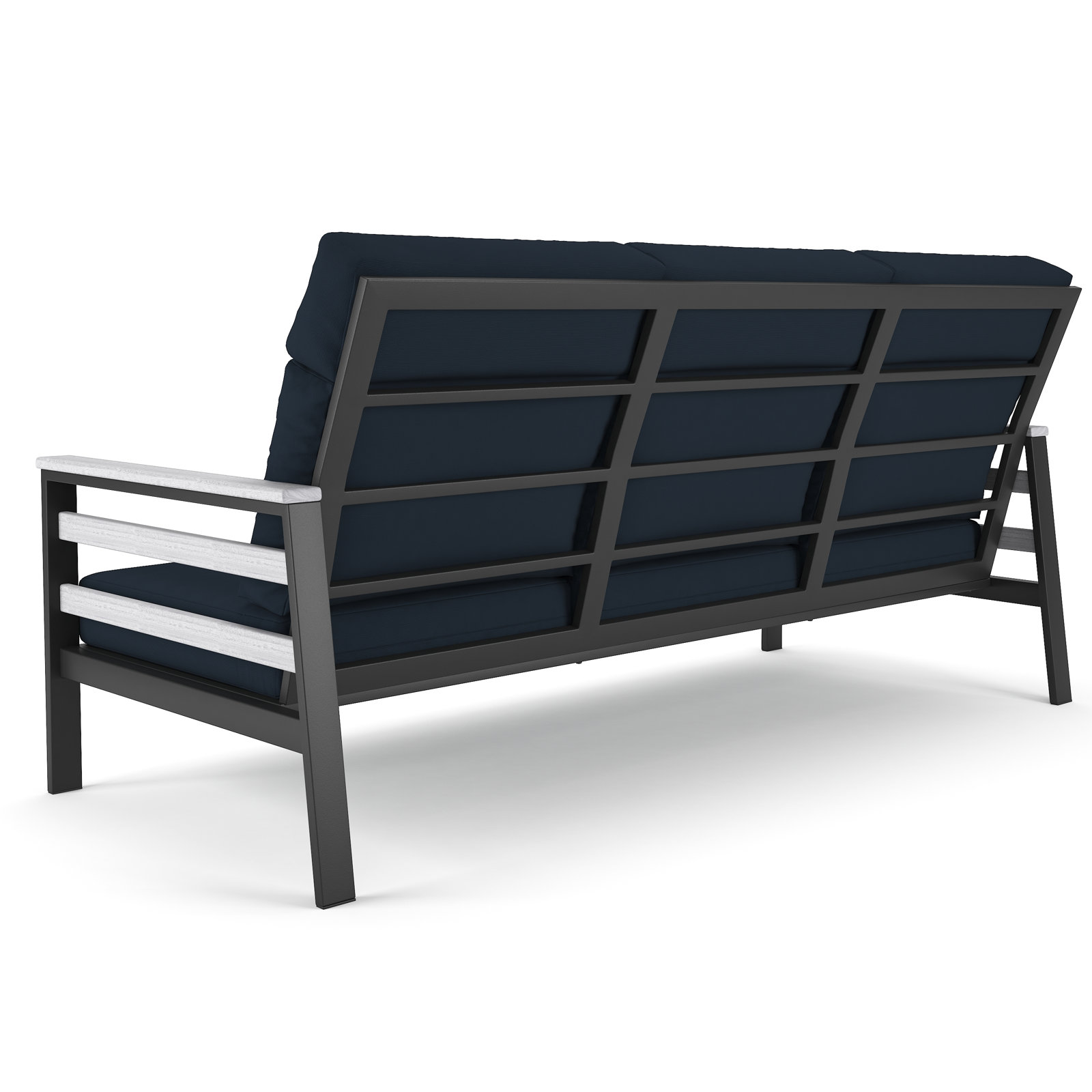 Townsend 80" Sunbrella® Patio Sofa, Canvas Navy, White