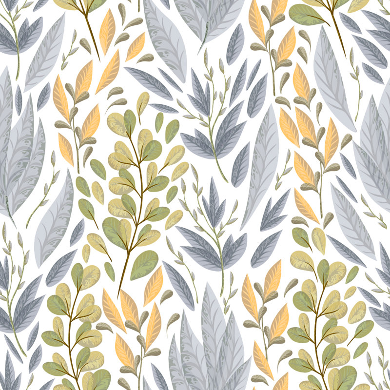 Murale florale, L 2,08 pi x L 18,75 pi