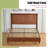 Wooden platform bed with upholstered base-2029263071-2029263067