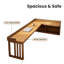 Bureau en coin en L en bois massif avec tablettes de rangement, table d'écriture Modern Farmhouse Home Office-589358758