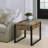 Solid Wood Top End Table with Storage