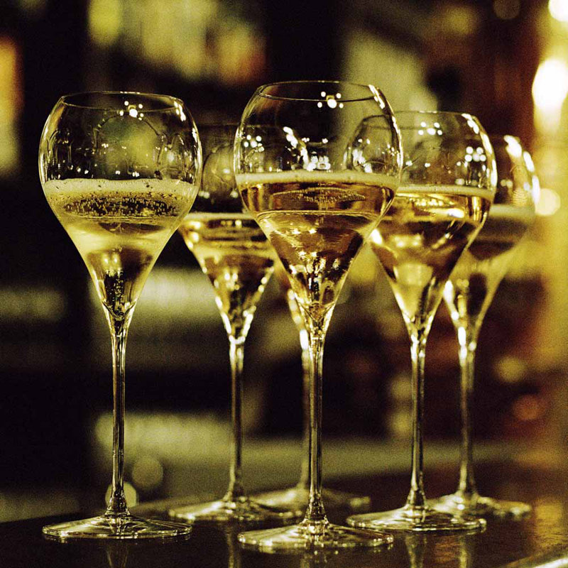 Almeta 380 ml Crystal Flute Set, 12.8oz