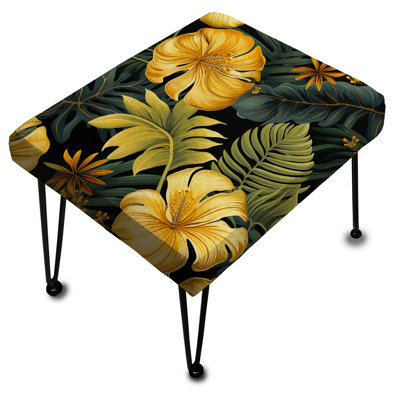 Monstera - motif tropical magique - repose-pieds rectangulaire tropical
