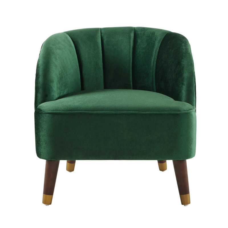 Chaise d'appoint rembourrée avec pieds en bois et assise large en velours - pour plus de stabilité