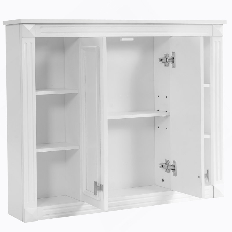 Armoire de rangement pour salle de bain avec 1 tablette réglable, armoire murale avec charnières à fermeture douce