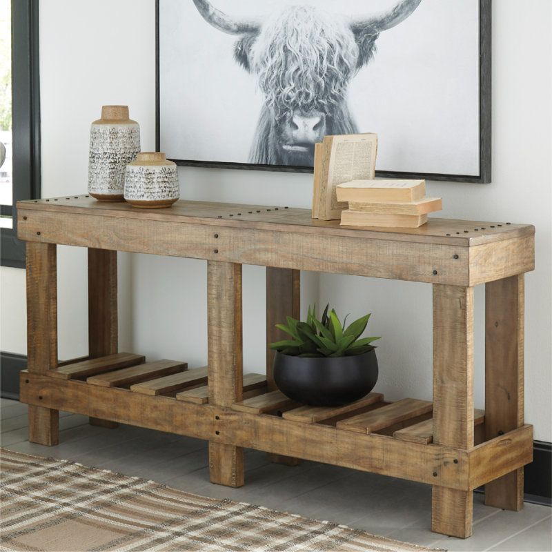 Dente 64'' Solid Wood Console Table